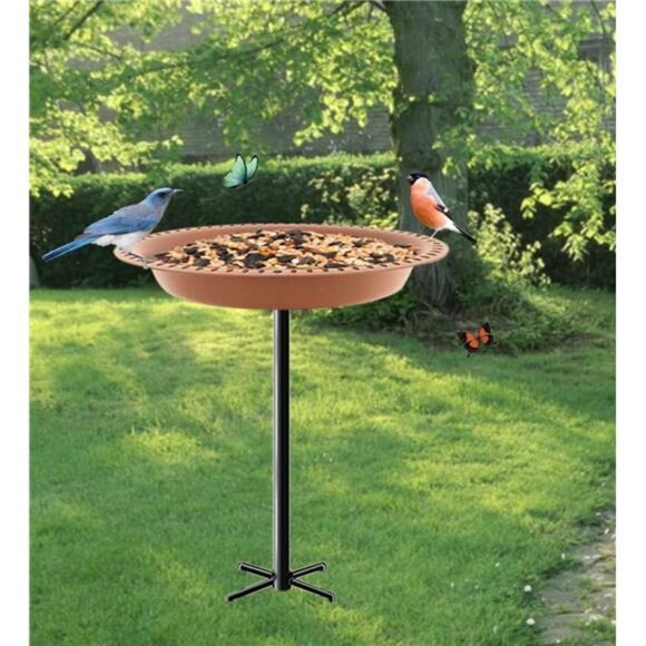 5-Prong Base Bird Bath with Metal Stake, Detachable - Picture 2 of 8